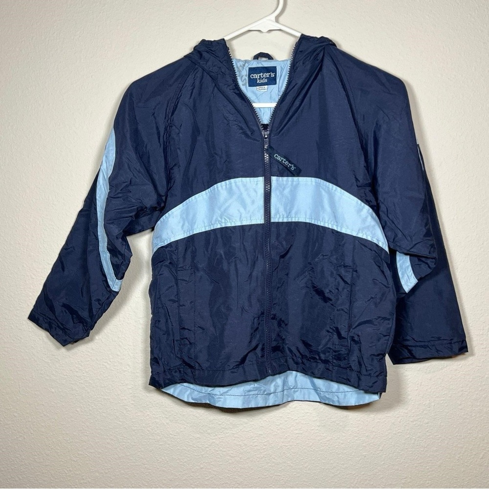 Carter's Dark Blue Jacket with Light Blue Stripes